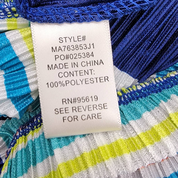 NWT John Paul Richard Striped Plisse Midi Skirt - Size S - Picture 4 of 6